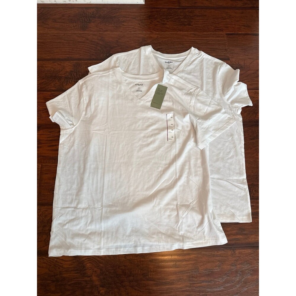 2PC Men’s XXL Shirt Bundle Goodfellow V-Neck Tees